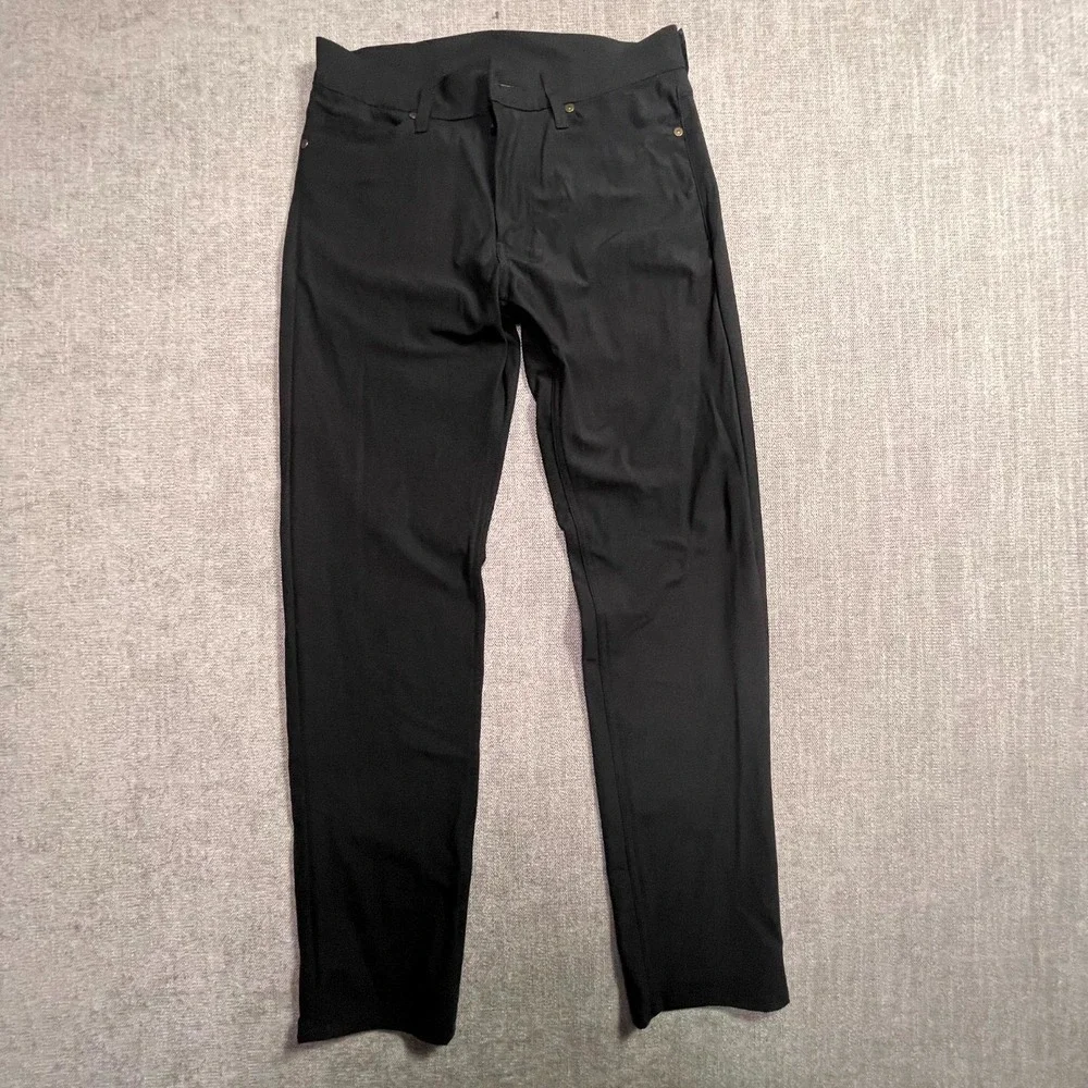 Levis 511 Strauss Slim Tech Pants Mens 30x32 Black Straight Leg Logo Pocket
